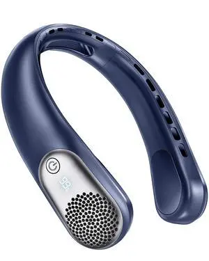 Portable Neck Fan Rechargeable, 3 Speed Settings, Wearable Bladeless Neck Fan, 360°Personal Fan Neck Cooler with 4000mAh Battery,Twistable Lightweight and QuietBirthday Gift for Women-Blue Portable Neck Fan Rechargeable, 3 Speed Settings, Wearable Bladeless Neck Fan, 360°Personal Fan Neck Cooler with 4000mAh Battery,Twistable Lightweight and QuietBirthday Gift for Women-Blue