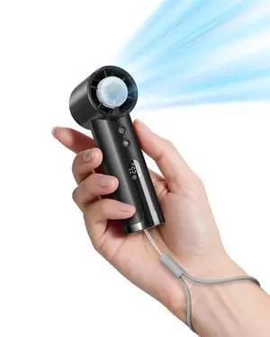 Portable Handheld Fan with Ice Cooler, Turbo Power 17800 RPM, Fast Charge, Digital Display, 100 Speeds Adjustable, Personal Fan Gifts for Women Makeup Travel Cruise Camping Outdoor, Black Portable Handheld Fan with Ice Cooler, Turbo Power 17800 RPM, Fast Charge, Digital Display, 100 Speeds Adjustable, Personal Fan Gifts for Women Makeup Travel Cruise Camping Outdoor, Black