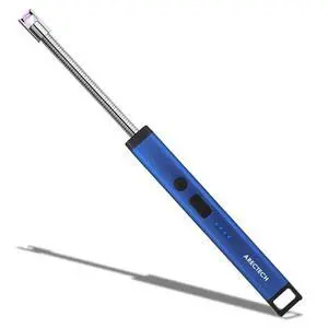 Candle Electric Lighter Rechargeable USB Arc Lighter for Candle Camping Fireworks Christmas Birthday Gifts with LED Light for Men Women Blue Candle Electric Lighter Rechargeable USB Arc Lighter for Candle Camping Fireworks Christmas Birthday Gifts with LED Light for Men Women Blue
