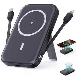 2026 Latest Portable Charger, 16800mAh Magnetic Wireless Power Bank with 2 Built in Cables, LED Display Battery Pack Travel Essentials for iPhone 17/16/15/14/13/Pro/Mini/Pro Max Andriod 2026 Latest Portable Charger, 16800mAh Magnetic Wireless Power Bank with 2 Built in Cables, LED Display Battery Pack Travel Essentials for iPhone 17/16/15/14/13/Pro/Mini/Pro Max Andriod