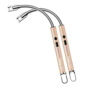 2 Pack Electric Candle Lighter Flameless Arc Windproof Flexible Long Neck USB Rechargeable Lighter Matches for BBQ Grill Fireworks Camping (Champange Gold) 2 Pack Electric Candle Lighter Flameless Arc Windproof Flexible Long Neck USB Rechargeable Lighter Matches for BBQ Grill Fireworks Camping (Champange Gold)
