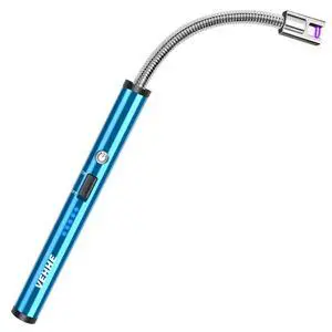 Rechargable Lighter, Electric USB with LED Battery Display Safety Switch Longer Flexible Neck Arc Candle Lighter for Camping Cooking BBQs Rechargable Lighter, Electric USB with LED Battery Display Safety Switch Longer Flexible Neck Arc Candle Lighter for Camping Cooking BBQs