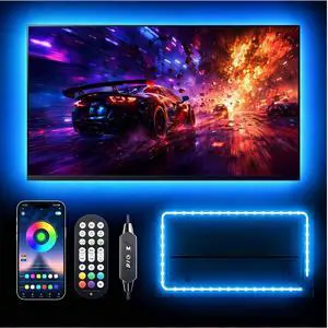 LED Lights for TV, 9.8ft RGB TV Backlight for 32-43 inch TVs, TV LED Backlight with Music Sync Color Changing, Smart APP and Button Control Strip Lights USB Powered for Bedroom, Gaming, Kitchen LED Lights for TV, 9.8ft RGB TV Backlight for 32-43 inch TVs, TV LED Backlight with Music Sync Color Changing, Smart APP and Button Control Strip Lights USB Powered for Bedroom, Gaming, Kitchen