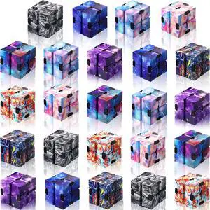 24 Pieces Infinity Cube Fidget Toy Mini Blocks Cube Bulk Gadget Sensory Toy Hand Held Blocks Finger Gadget Gift for Adults Anxiety Stress Relief Game(Starry Style) 24 Pieces Infinity Cube Fidget Toy Mini Blocks Cube Bulk Gadget Sensory Toy Hand Held Blocks Finger Gadget Gift for Adults Anxiety Stress Relief Game(Starry Style)