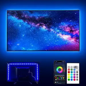 Led Lights for TV LED Backlight,16.4FT RGB Smart LED Strip Lights for 65-75in TV, Bluetooth APP & Remote Control Music Sync & Multi-Scene Modes-USB Powered LED Lights for Bedroom/Gaming Led Lights for TV LED Backlight,16.4FT RGB Smart LED Strip Lights for 65-75in TV, Bluetooth APP & Remote Control Music Sync & Multi-Scene Modes-USB Powered LED Lights for Bedroom/Gaming