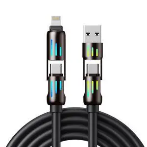 4 in 1 Charging Cable, MAX 240W 4 in 1 Charging Cable with USB A+Type C Multi Charger for iPhone 16 15 14 13, for Samsung Galaxy S25 S24, for MacBook, for iPad Tablets, 4ft/1.2m 4 in 1 Charging Cable, MAX 240W 4 in 1 Charging Cable with USB A+Type C Multi Charger for iPhone 16 15 14 13, for Samsung Galaxy S25 S24, for MacBook, for iPad Tablets, 4ft/1.2m