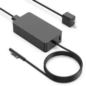 65W Surface Pro Charger,Compatible with Microsoft Surface Pro 3/4/ 5/6/7/8/9/10/11/X, Surface Laptop 1/2/3/4/5/6/7 Surface Book 1/2 Surface Go 1/2/3 65W Surface Pro Charger,Compatible with Microsoft Surface Pro 3/4/ 5/6/7/8/9/10/11/X, Surface Laptop 1/2/3/4/5/6/7 Surface Book 1/2 Surface Go 1/2/3