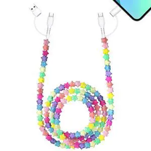USB C Cable 4 in 1 Multi Beaded for iPhone Charger Cord for iPhone 17 16 15 Pro Max MFi Certified 6.6FT Star Fast Charging Cable 66W USB A Type C IOS Cable for iPhone 14 13 Pro Max/iPad Colored USB C Cable 4 in 1 Multi Beaded for iPhone Charger Cord for iPhone 17 16 15 Pro Max MFi Certified 6.6FT Star Fast Charging Cable 66W USB A Type C IOS Cable for iPhone 14 13 Pro Max/iPad Colored
