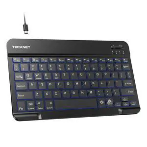 Bluetooth iPad Keyboard, Mini Portable Keyboard with Backlit, Slim Quiet Keyboard, Rechargeable Wireless Keyboard for iPad A16 11th 10th Generation iPad Pro Air, Computer for All iOS/Android Bluetooth iPad Keyboard, Mini Portable Keyboard with Backlit, Slim Quiet Keyboard, Rechargeable Wireless Keyboard for iPad A16 11th 10th Generation iPad Pro Air, Computer for All iOS/Android