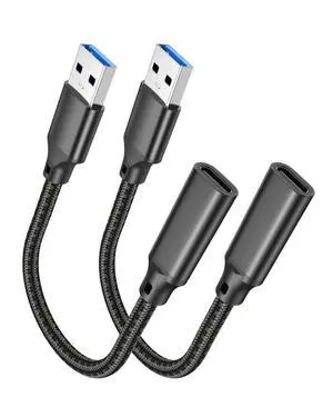 USB C Female to USB Male Adapter 2-Pack, 10Gbps Short USB C Female to USB A Male Extension Cable 6in, USB 3.2 Gen 2 OTG,60W &3A Charging USBA to USBC Adapter Cable for Laptop,PC,U Disk,Mag-safe USB C Female to USB Male Adapter 2-Pack, 10Gbps Short USB C Female to USB A Male Extension Cable 6in, USB 3.2 Gen 2 OTG,60W &3A Charging USBA to USBC Adapter Cable for Laptop,PC,U Disk,Mag-safe