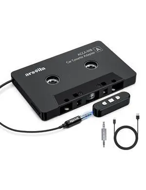 Car Audio Cassette to Aux Adapter, 5.1 Bluetooth Receiver Kit for Cassette to Aux, Bluetooth Receiver Compatible with 3.5 MM Auxillary Cable Tape, Black, Type BCAK04 Car Audio Cassette to Aux Adapter, 5.1 Bluetooth Receiver Kit for Cassette to Aux, Bluetooth Receiver Compatible with 3.5 MM Auxillary Cable Tape, Black, Type BCAK04