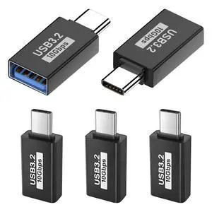 5Pack USB C to USB Adapter, 10Gbps USB3.2 Gen 2 Fit Side by Side, Type C Male to A 3.2 Female Adapter Compatible with iPhone 17 16 Pro Max/iPad/iMac/MacBook Pro and Thunderbolt 4/3 Devices 5Pack USB C to USB Adapter, 10Gbps USB3.2 Gen 2 Fit Side by Side, Type C Male to A 3.2 Female Adapter Compatible with iPhone 17 16 Pro Max/iPad/iMac/MacBook Pro and Thunderbolt 4/3 Devices