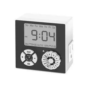 Indoor Mechanical Outlet Timer, 3 Prong Timers for Electrical Outlets, 24-Hour Programmable Plug in Light Timer, ETL Listed (Digital, 1 Pack) Indoor Mechanical Outlet Timer, 3 Prong Timers for Electrical Outlets, 24-Hour Programmable Plug in Light Timer, ETL Listed (Digital, 1 Pack)