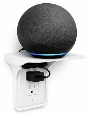 Outlet Shelf Wall Mount Organizer for Echo Dot, HomePod Mini, Alexa and Smart Home Devices Bathroom Space Saver, Renter-Friendly for Kitchen, Bedroom, Office Outlet Shelf Wall Mount Organizer for Echo Dot, HomePod Mini, Alexa and Smart Home Devices Bathroom Space Saver, Renter-Friendly for Kitchen, Bedroom, Office