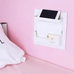 Bedside Shelf Accessories Organizer- Wall Mount Self Stick On,Ideal for Glasses,Remote,Earphone, Cell Phone Charger,Manicure Kit Bedside Shelf Accessories Organizer- Wall Mount Self Stick On,Ideal for Glasses,Remote,Earphone, Cell Phone Charger,Manicure Kit