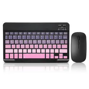 Bluetooth Keyboard and Mouse Combo Rechargeable Portable Wireless Keyboard Mouse Set for Apple iPad iPhone iOS 13 and Above Samsung Tablet Phone Smartphone Android Windows (Gradient Black Pink) Bluetooth Keyboard and Mouse Combo Rechargeable Portable Wireless Keyboard Mouse Set for Apple iPad iPhone iOS 13 and Above Samsung Tablet Phone Smartphone Android Windows (Gradient Black Pink)
