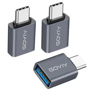 [10Gbps USB C to USB Adapter, USB C Male to USB Female Adapter,USB3.2 Gen 2,3-Pack,Compatible with MacBook Pro/Air, Laptops, Phones and Other Type C or Thunderbolt 4/3 Devices(Grey) [10Gbps USB C to USB Adapter, USB C Male to USB Female Adapter,USB3.2 Gen 2,3-Pack,Compatible with MacBook Pro/Air, Laptops, Phones and Other Type C or Thunderbolt 4/3 Devices(Grey)
