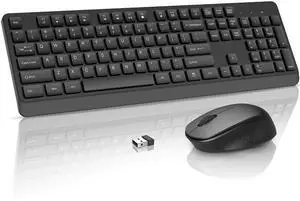 BKA BYA Wireless Keyboard and Mouse Combo,Full Size Quiet Bluetooth Keyboard and Mouse, 2.4GHz USB Receiver, Cordless Silent Keyboard and Mouse for PC, Windows, MAC, Laptop, Black BKA BYA Wireless Keyboard and Mouse Combo,Full Size Quiet Bluetooth Keyboard and Mouse, 2.4GHz USB Receiver, Cordless Silent Keyboard and Mouse for PC, Windows, MAC, Laptop, Black