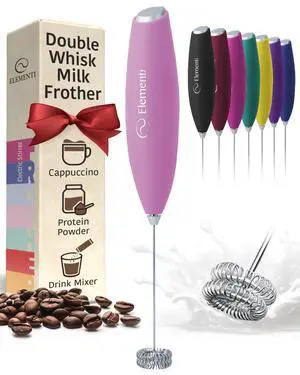 Milk Frother Wand - Easy to Use Handheld Electric Stirrer for Powder Drinks, Durable & Powerful Coffee Whisk & Protein Powder Mixer Wand, Hand Frother, Coffee Stirrers Electric (Pastel Pink) Milk Frother Wand - Easy to Use Handheld Electric Stirrer for Powder Drinks, Durable & Powerful Coffee Whisk & Protein Powder Mixer Wand, Hand Frother, Coffee Stirrers Electric (Pastel Pink)