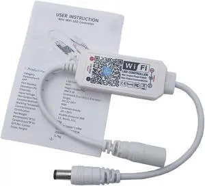 LED Smart WiFi Controller, Single Color LED Strip Lights WiFi Controller Compatible with Android iOS, 12-24V 96W LED Strip Light Remote Controller Support Voice Control LED Smart WiFi Controller, Single Color LED Strip Lights WiFi Controller Compatible with Android iOS, 12-24V 96W LED Strip Light Remote Controller Support Voice Control