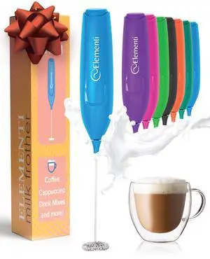 Powerful Frother Wand Lightweight Milk Frother & Drink Mixer Handheld, Matcha Whisk for Dreamy Lattes, Powerful Coffee Mixer Wand & Blender Stirrer - Make Creamy Cappuccinos (Electric Blue) Powerful Frother Wand Lightweight Milk Frother & Drink Mixer Handheld, Matcha Whisk for Dreamy Lattes, Powerful Coffee Mixer Wand & Blender Stirrer - Make Creamy Cappuccinos (Electric Blue)