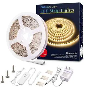 LED Strip Lights Warm White, 16.4ft Dimmable LED Light Strip,12v Flexible LED Rope Lights Kits for Kitchen Cabinet Bedroom Party Decor LED Strip Lights Warm White, 16.4ft Dimmable LED Light Strip,12v Flexible LED Rope Lights Kits for Kitchen Cabinet Bedroom Party Decor