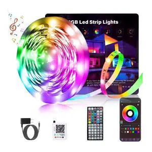 Led Lights for Bedroom 60 ft (1 Roll), 450Leds Smart Led Strip Lights with App Remote Control, RGB Music Sync Color Changing Lights for Bedroom, Kitchen, Party, Home Decoration Led Lights for Bedroom 60 ft (1 Roll), 450Leds Smart Led Strip Lights with App Remote Control, RGB Music Sync Color Changing Lights for Bedroom, Kitchen, Party, Home Decoration