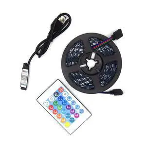 LED Strip Lights 16.6 feet (5 Meter) RGB Color with APP and IR Remote 5050 SMD LED 30 Lights Per Meter for Bedroom,Home,TV Backlight with Remote Control (Black, 5 Meter 150 led Lights) LED Strip Lights 16.6 feet (5 Meter) RGB Color with APP and IR Remote 5050 SMD LED 30 Lights Per Meter for Bedroom,Home,TV Backlight with Remote Control (Black, 5 Meter 150 led Lights)