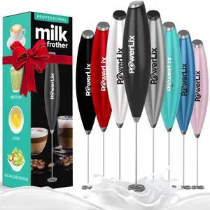 Powerful Handheld Milk Frother With Stand Battery Operated Foam Maker Frother Wand For Coffee (A Black) (Black 2) Powerful Handheld Milk Frother With Stand Battery Operated Foam Maker Frother Wand For Coffee (A Black) (Black 2)