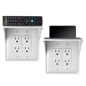 2 pack Double Wall Outlet Shelf with Cord Storage-wall outlet shelf, outlet shelf storage Perfect for Bathroom,Bedrooms -outlet shelf-wall outlet extender with shelf-Home outlet with shelf (white) 2 pack Double Wall Outlet Shelf with Cord Storage-wall outlet shelf, outlet shelf storage Perfect for Bathroom,Bedrooms -outlet shelf-wall outlet extender with shelf-Home outlet with shelf (white)