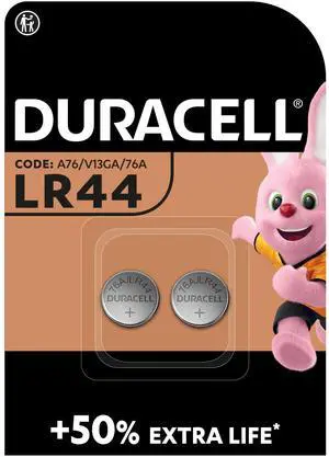 2-Pack LR44 Alkaline Button Coin Cell Battery 2-Pack LR44 Alkaline Button Coin Cell Battery