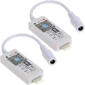 Smart WiFi LED Controller, RGB Led Strip Lights Wireless Controller, Compatible with Alexa & Google Home & IFTTT, Free Magic Home App via iOS or Android Smartphone (2 Pack) Smart WiFi LED Controller, RGB Led Strip Lights Wireless Controller, Compatible with Alexa & Google Home & IFTTT, Free Magic Home App via iOS or Android Smartphone (2 Pack)