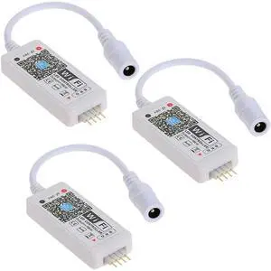 3 Pack Smart WiFi LED Controllers, RGB Led Strip Lights Wireless Control, Compatible with Alexa & Google Home & IFTTT, Free Magic Home App Control for Home Decoration TV Background Stair LED Lights 3 Pack Smart WiFi LED Controllers, RGB Led Strip Lights Wireless Control, Compatible with Alexa & Google Home & IFTTT, Free Magic Home App Control for Home Decoration TV Background Stair LED Lights