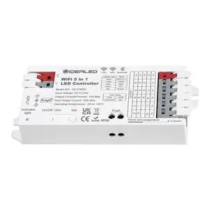 Smart 5 in 1 WiFi LED Controller RGBWW for Strip Lights RGBCCT RGBW RGB CCT and 5 White Strips,Work with Alexa/Google Assistant,APP/Voice Control Color Change Dimming(Only a WiFi Controller) Smart 5 in 1 WiFi LED Controller RGBWW for Strip Lights RGBCCT RGBW RGB CCT and 5 White Strips,Work with Alexa/Google Assistant,APP/Voice Control Color Change Dimming(Only a WiFi Controller)