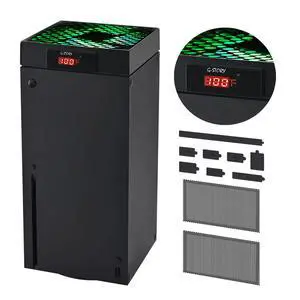 Cooling Fan for Xbox Series X with Automatic Fan Speed Adjustable by Temperature, LED Display, High Performance Cooling, Low Noise, 3 Speed 1500/1750/2000RPM (140MM) with RGB LED Cooling Fan for Xbox Series X with Automatic Fan Speed Adjustable by Temperature, LED Display, High Performance Cooling, Low Noise, 3 Speed 1500/1750/2000RPM (140MM) with RGB LED