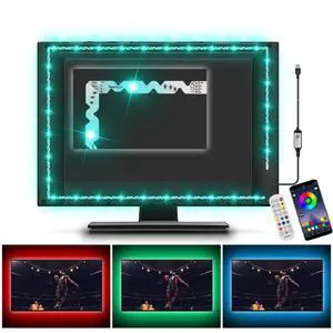 Led Light for TV Backlight, 16.4ft/5m RGB+W Behind TV Bias Lighting,USB Powered Led Strip Lights for HDTV PC Computer,Music Sync & Timer,Gaming Room Bedroom Decor Immersive Home Theater Led Light for TV Backlight, 16.4ft/5m RGB+W Behind TV Bias Lighting,USB Powered Led Strip Lights for HDTV PC Computer,Music Sync & Timer,Gaming Room Bedroom Decor Immersive Home Theater