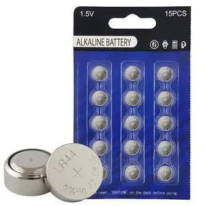 15 Count LR44 1.5V Alkaline Coin Batteries Equivalent to AG13, A76, 357A, L1154F for Thermometer, Toys, Laser Pointer, Watch, Calculator, Digital Caliper, 15 Count LR44 1.5V Alkaline Coin Batteries Equivalent to AG13, A76, 357A, L1154F for Thermometer, Toys, Laser Pointer, Watch, Calculator, Digital Caliper,
