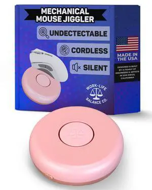 Ultra Compact Mouse Jiggler - No USB, Undetectable Cordless Wireless Device, No Software | Mechanical Mouse Mover Keeps PC Laptop Computer Awake, Silent Automatic Wiggler for Remote Work Ultra Compact Mouse Jiggler - No USB, Undetectable Cordless Wireless Device, No Software | Mechanical Mouse Mover Keeps PC Laptop Computer Awake, Silent Automatic Wiggler for Remote Work