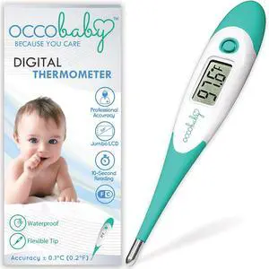 Clinical Digital Baby Thermometer - LCD, Flexible Tip, 10 Second Quick Accurate Fever Read Rectal Oral & Underarm Use - Waterproof Thermometer for Infants & Toddlers Clinical Digital Baby Thermometer - LCD, Flexible Tip, 10 Second Quick Accurate Fever Read Rectal Oral & Underarm Use - Waterproof Thermometer for Infants & Toddlers