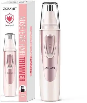 Ear and Nose Hair Trimmer Clipper - 2026 Professional Painless Eyebrow & Facial Hair Trimmer for Men Women, Battery-Operated Trimmer with IPX7 Waterproof, Dual Edge Blades for Easy Cleansing Rose Pink Ear and Nose Hair Trimmer Clipper - 2026 Professional Painless Eyebrow & Facial Hair Trimmer for Men Women, Battery-Operated Trimmer with IPX7 Waterproof, Dual Edge Blades for Easy Cleansing Rose Pink