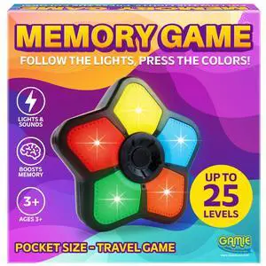Classic Mini Electronic Memory Game, Handheld Brain Games for Kids and Adults, Travel Toy, Ages 4-12, 1 Piece Classic Mini Electronic Memory Game, Handheld Brain Games for Kids and Adults, Travel Toy, Ages 4-12, 1 Piece