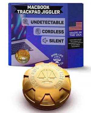 MacBook Trackpad Jiggler - Undetectable Silent Mechanical, No USB, No Software, 12-Month Battery | Touchpad Mouse Mover Made in USA Patented, Keeps Laptop Screen Active, Cordless for Remote Work MacBook Trackpad Jiggler - Undetectable Silent Mechanical, No USB, No Software, 12-Month Battery | Touchpad Mouse Mover Made in USA Patented, Keeps Laptop Screen Active, Cordless for Remote Work