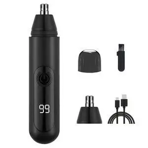 Ear and Nose Hair Trimmer Clipper for Men Women, USB Rechargeable Professional Painless Eyebrow & Facial & Ear & Nose Hair Trimmer, LED Display Dual Edge Blades for Easy Cleansing Ear and Nose Hair Trimmer Clipper for Men Women, USB Rechargeable Professional Painless Eyebrow & Facial & Ear & Nose Hair Trimmer, LED Display Dual Edge Blades for Easy Cleansing