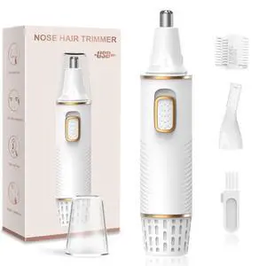 Nose Hair Trimmers for Women MenRechargeable Hair Trimmer 2 in 1 Painless Multifunctional Ear and Nose Hair Trimmer with IPX7 Waterproof Dual Edge Blades (White) Nose Hair Trimmers for Women MenRechargeable Hair Trimmer 2 in 1 Painless Multifunctional Ear and Nose Hair Trimmer with IPX7 Waterproof Dual Edge Blades (White)