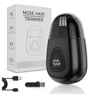 Nose Hair Trimmer for Mens and Women - Professional Painless Eyebrow & Ear Hair Trimmer for Men Women - Battery Operated Trimmer with IPX7 Waterproof - Dual Edge Blades for Easy Cleansing Nose Hair Trimmer for Mens and Women - Professional Painless Eyebrow & Ear Hair Trimmer for Men Women - Battery Operated Trimmer with IPX7 Waterproof - Dual Edge Blades for Easy Cleansing