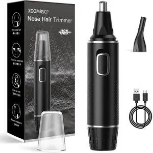 Professional Rechargeable Nose Hair Trimmer for Men 2-in-1 Painless Ear & Nose Trimmer with IPX7 Waterproof Dual-Edge Blades, Also for Eyebrow & Facial Hair (Black Silver) Professional Rechargeable Nose Hair Trimmer for Men 2-in-1 Painless Ear & Nose Trimmer with IPX7 Waterproof Dual-Edge Blades, Also for Eyebrow & Facial Hair (Black Silver)