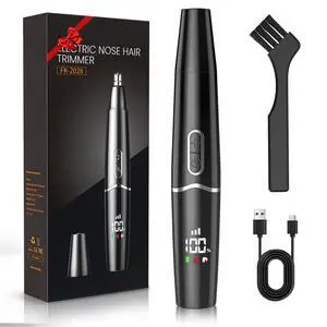 Ear and Nose Hair Trimmer with LED Display for Men Women, Painless USB Rechargeable Eyebrow & Facial & Nose Hair Trimmer Clipper, 10000 RPM Precision Tool Professional IPX7 Waterproof Dual Edge Blades Ear and Nose Hair Trimmer with LED Display for Men Women, Painless USB Rechargeable Eyebrow & Facial & Nose Hair Trimmer Clipper, 10000 RPM Precision Tool Professional IPX7 Waterproof Dual Edge Blades