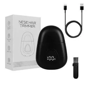 Nose Hair Trimmer for Men Women - Electric Nose Hair Clipper with Replaceable Stainless Steel Blade, Powerful Motor, Wet/Dry Use, Portable USB Rechargeable Design | Black Nose Hair Trimmer for Men Women - Electric Nose Hair Clipper with Replaceable Stainless Steel Blade, Powerful Motor, Wet/Dry Use, Portable USB Rechargeable Design | Black