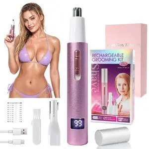 Eyebrow & Nose Hair Trimmer with LED Display for Men and Women, 2026 USB Rechargeable Facial Trimmer Clipper for Easy Cleansing, Portable Painless Grooming Kit,Gift Box Included (Multicolor) Eyebrow & Nose Hair Trimmer with LED Display for Men and Women, 2026 USB Rechargeable Facial Trimmer Clipper for Easy Cleansing, Portable Painless Grooming Kit,Gift Box Included (Multicolor)