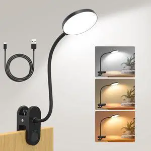 Rechargeable Clip on Light for Bed, 97 LED Cordless Reading Lamp with 3 Color Modes & 10 Brightness Levels, Portable and Flexible Book Light Clamp on Office Desk Bunk Bed Dorm Headboard (Black/4.7'') Rechargeable Clip on Light for Bed, 97 LED Cordless Reading Lamp with 3 Color Modes & 10 Brightness Levels, Portable and Flexible Book Light Clamp on Office Desk Bunk Bed Dorm Headboard (Black/4.7'')